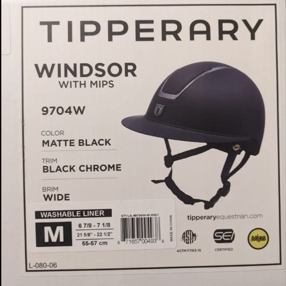 Riding Helmet, Like New, M matte black